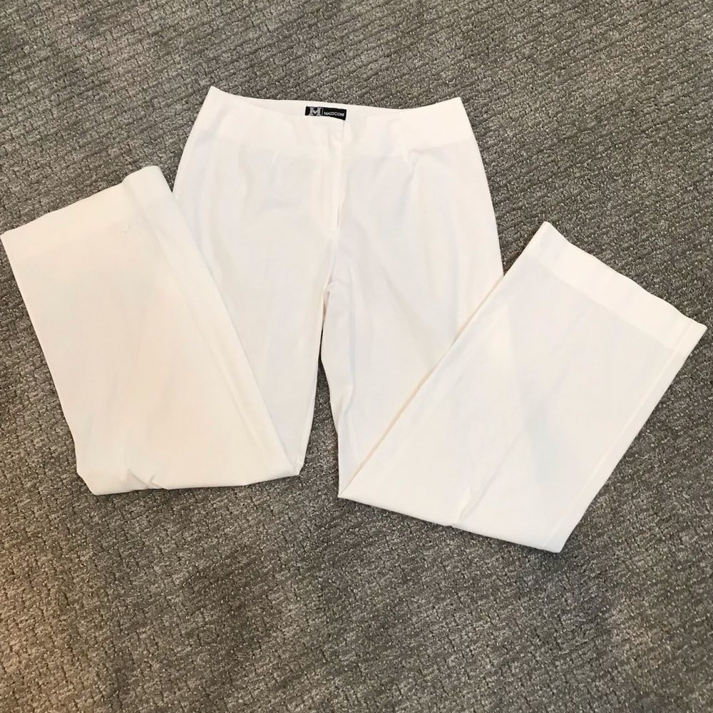 White Massconi Wide Leg Pants